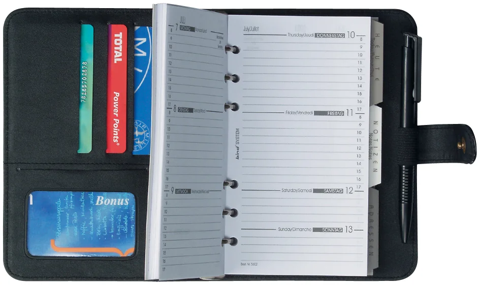 bind Agenda modèle 17501, format A7, agenda 2026, noir - OEM 17501 ...
