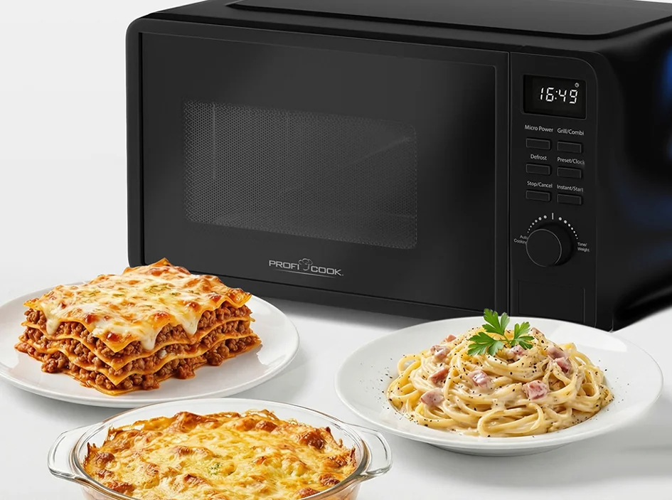 PROFI COOK Micro-ondes PC-MWG 1319, avec gril, noir – OEM 501319